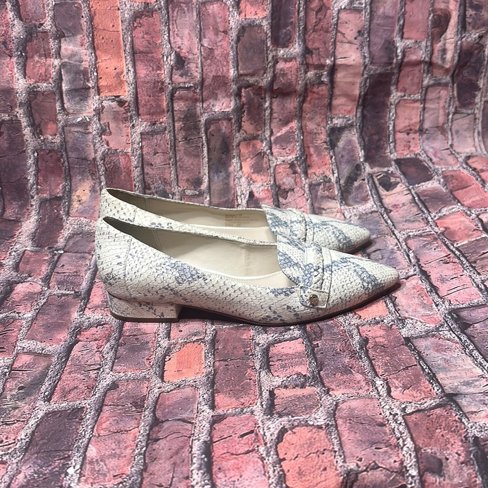 Cole Haan Mabel Skimmer Loafers Chalk Python Print Leather Size 6 B View 2